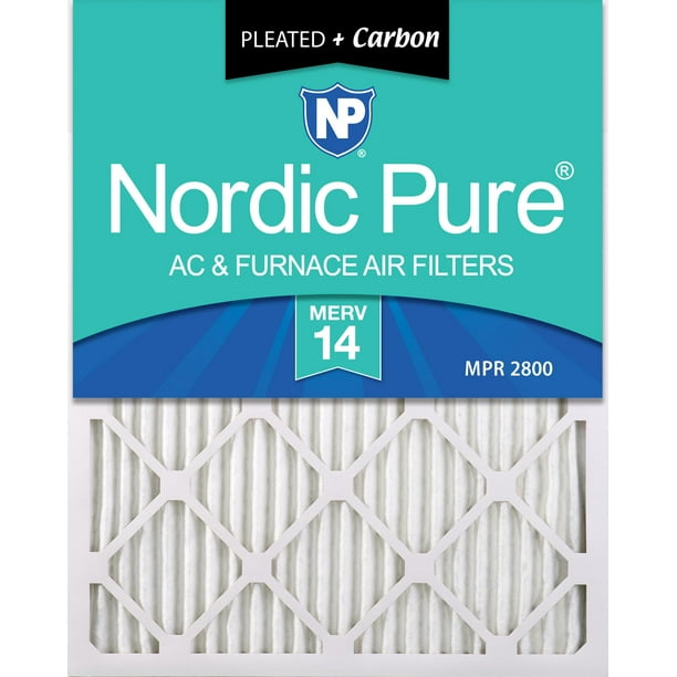 Nordic Pure 8x20x1 MERV 10 Pleated AC Furnace Air Filters 2 Piece 